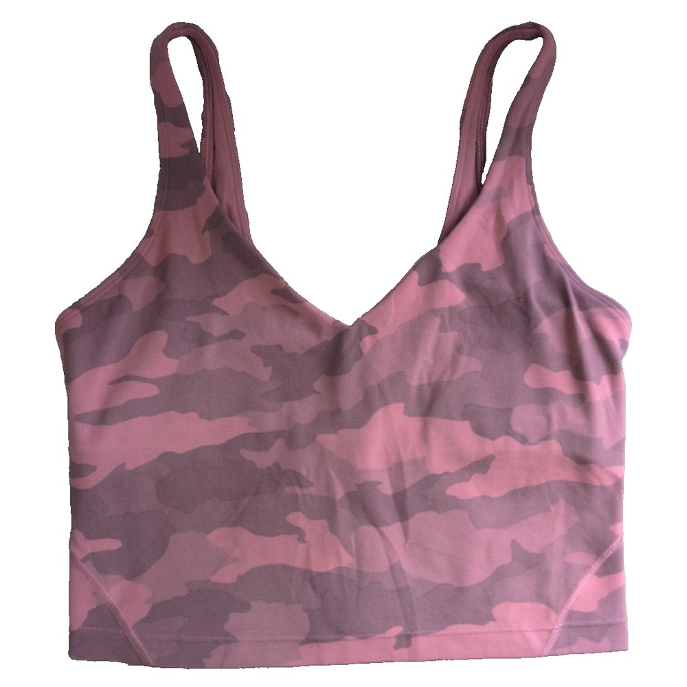 Lululemon Align Bra Tank Brier Rose Camo Multi Size 6 Soft Athleisure Balletcore